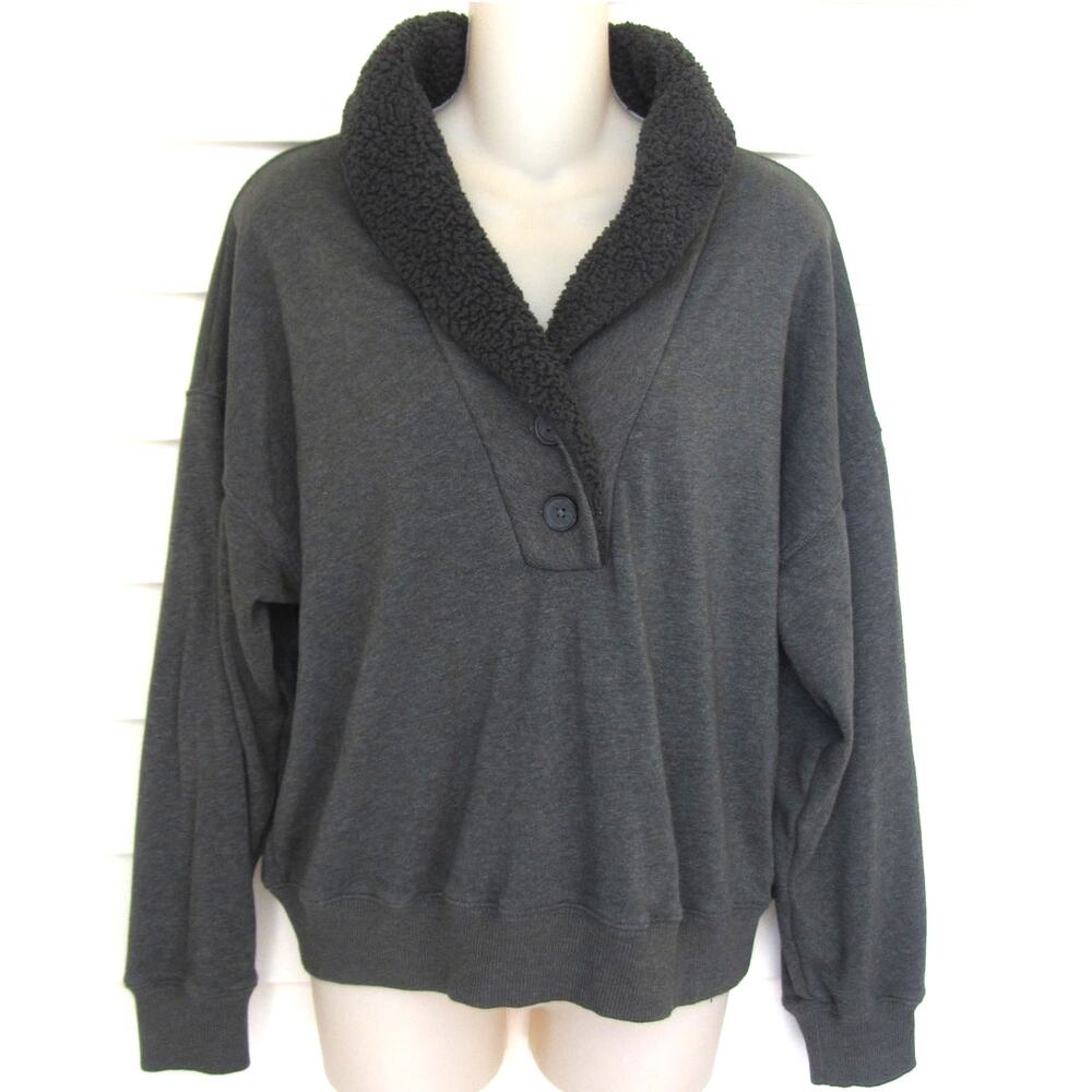 Cozy Charcoal Gray Women's Top